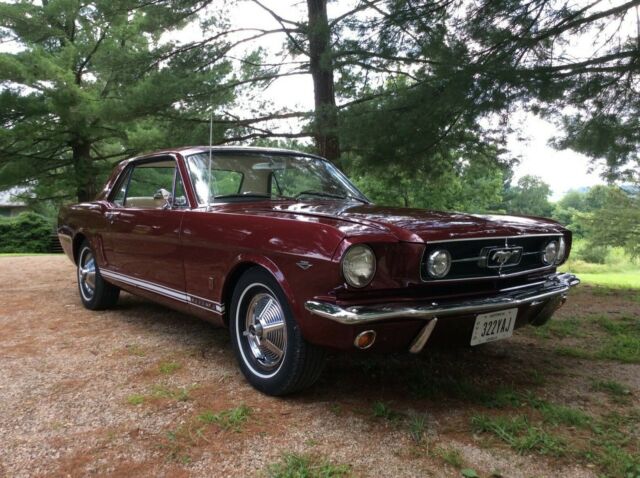 1965 Burgundy Ford Mustang Coupe