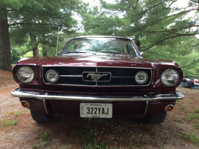 1965 Burgundy Ford Mustang Coupe