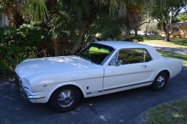 1965 White Ford Mustang Coupe