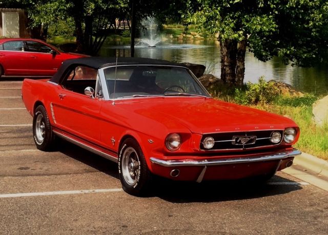 1965 Red Ford Mustang Convertible