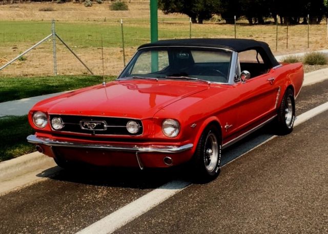 1965 Red Ford Mustang Convertible