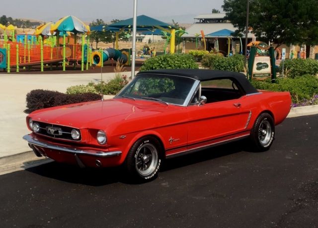 1965 Red Ford Mustang Convertible