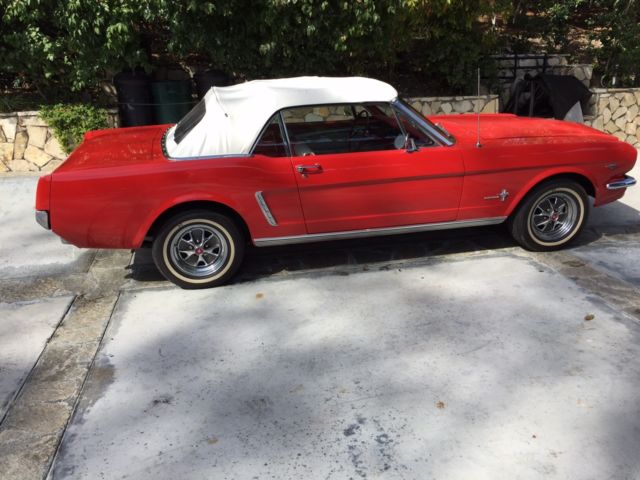 1965 Red Ford Mustang Convertible