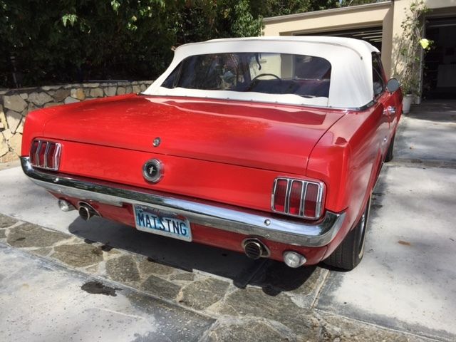 1965 Red Ford Mustang Convertible