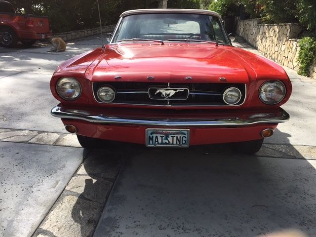 1965 Red Ford Mustang Convertible