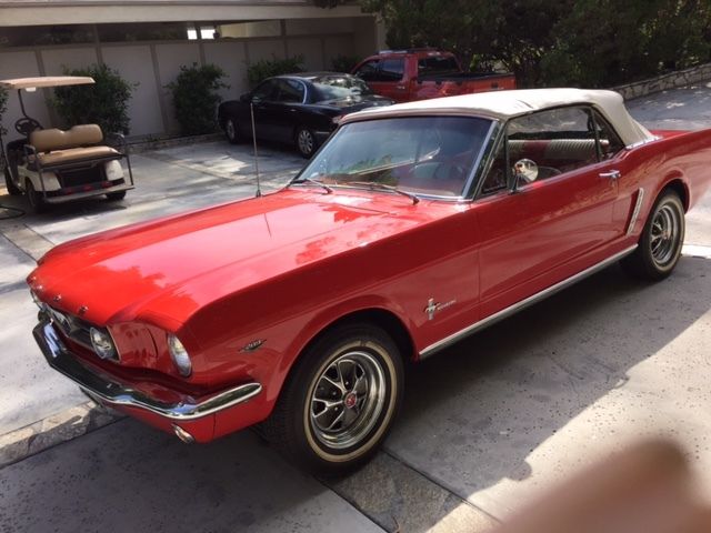 1965 Red Ford Mustang Convertible