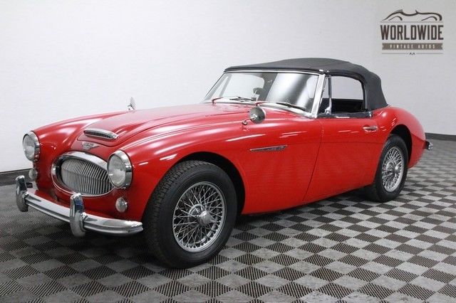 1965 Red Austin Healey 3000 Convertible