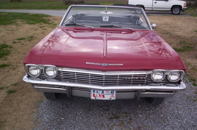1965 Red Chevrolet Impala Convertible