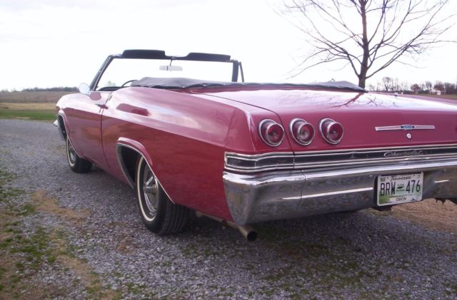 1965 Red Chevrolet Impala Convertible