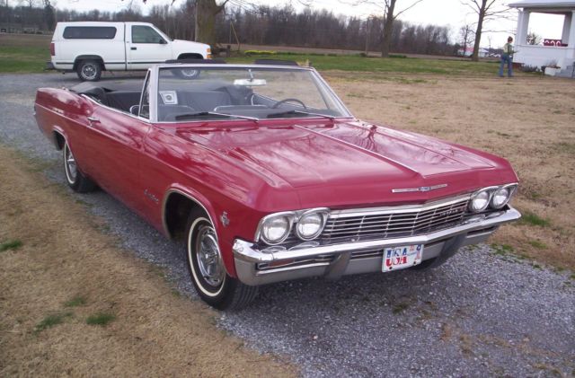 1965 Red Chevrolet Impala Convertible
