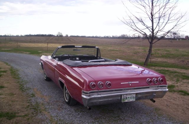 1965 Red Chevrolet Impala Convertible