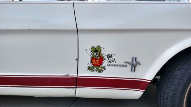 1965 White Ford Mustang Convertible