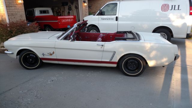 1965 White Ford Mustang Convertible