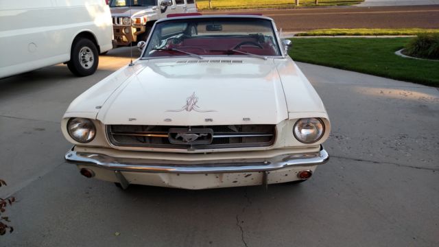 1965 White Ford Mustang Convertible