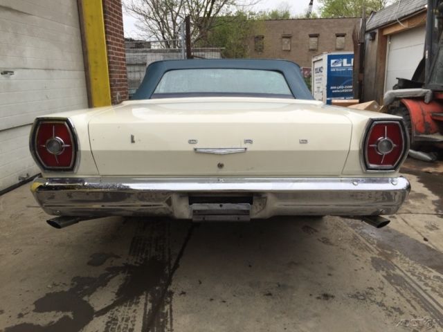 1965 White Ford Galaxie Convertible