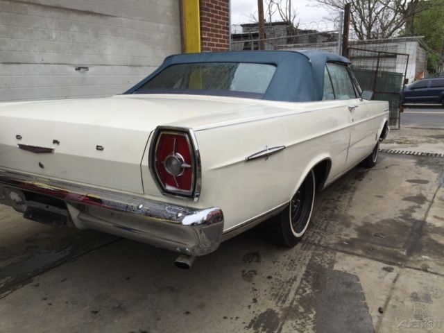 1965 White Ford Galaxie Convertible