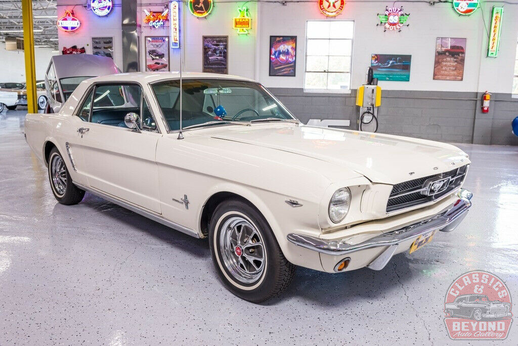 1965 White Ford Mustang Coupe