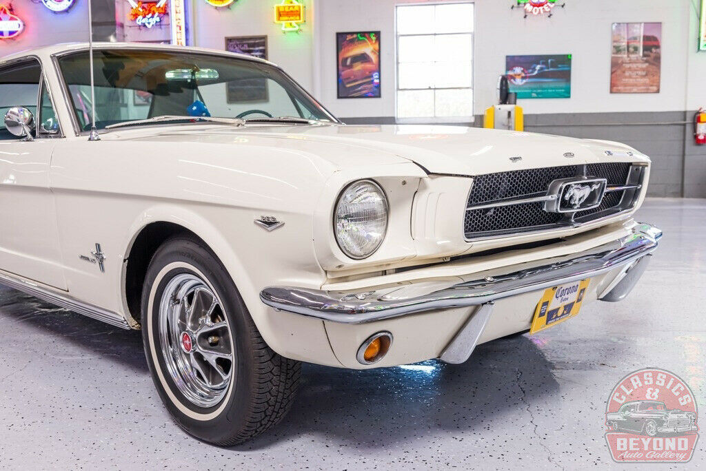 1965 White Ford Mustang Coupe