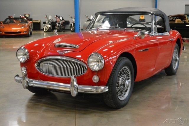 1965 Red Austin Healey 3000 Convertible