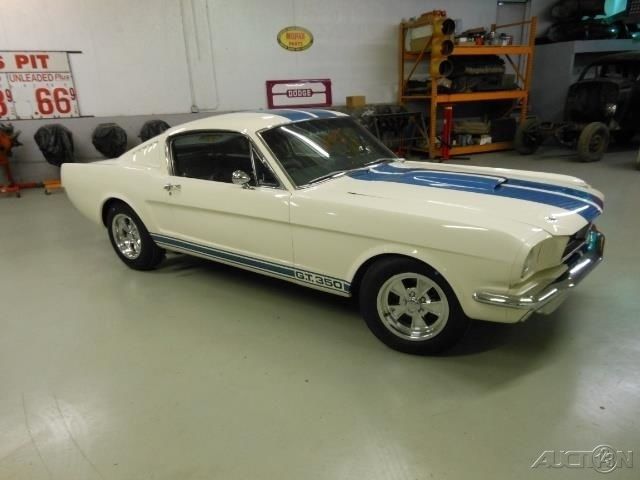 1965 White Ford Mustang