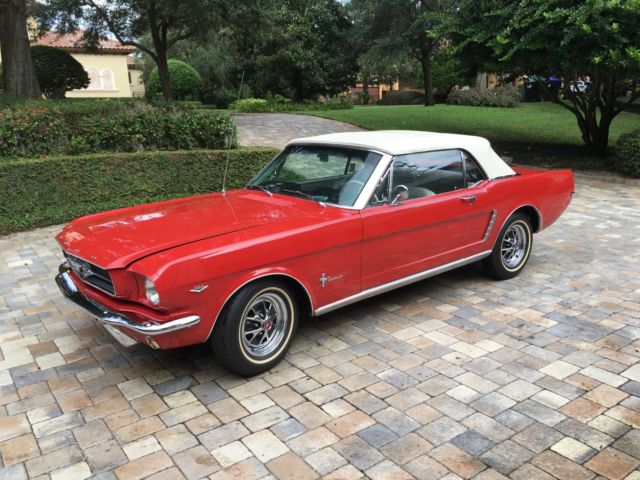 1965 Red Ford Mustang Convertible