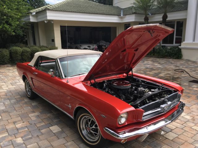 1965 Red Ford Mustang Convertible