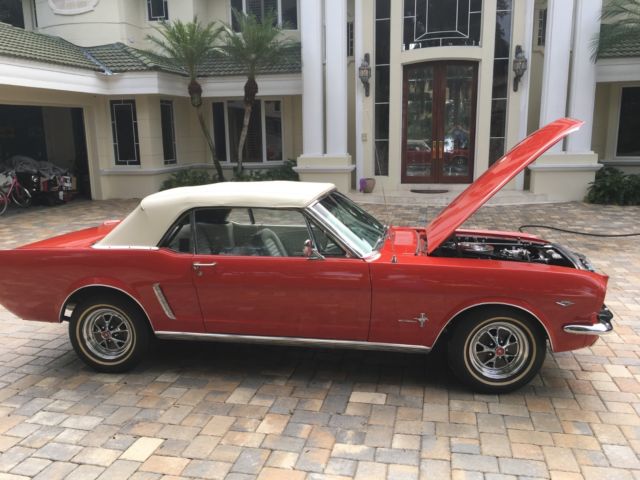 1965 Red Ford Mustang Convertible