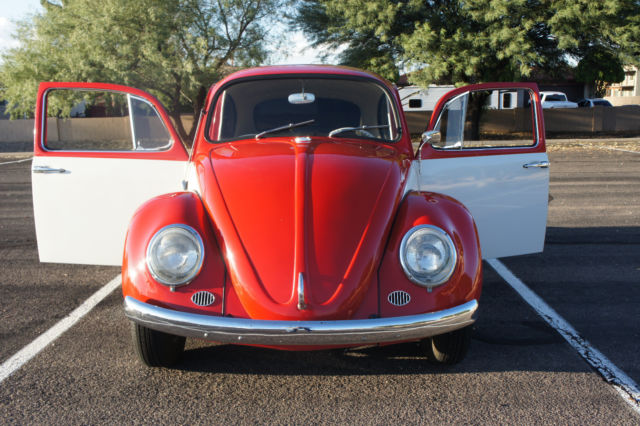 1965 Red/Beige Volkswagen Beetle - Classic Coupe