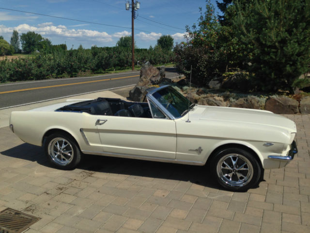 1965 White Ford Mustang
