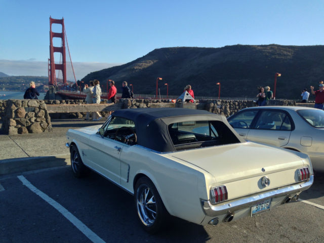 1965 White Ford Mustang
