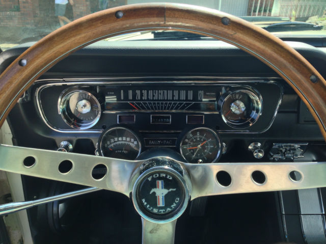 1965 White Ford Mustang