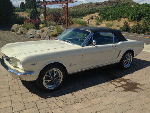 1965 White Ford Mustang
