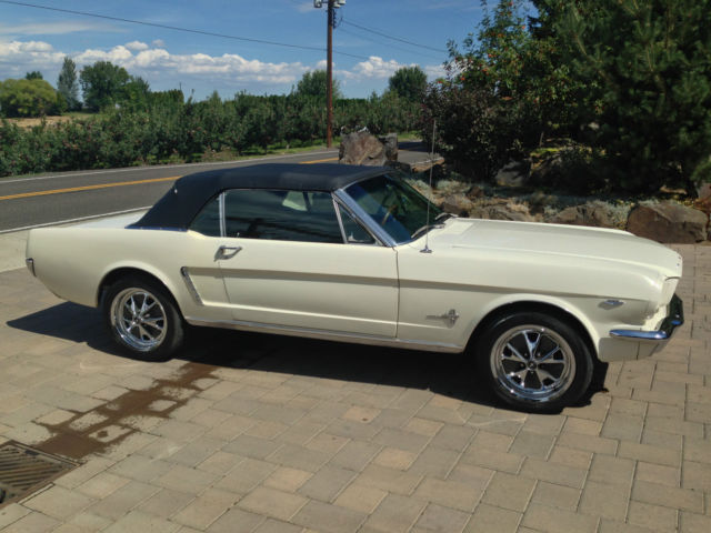 1965 White Ford Mustang