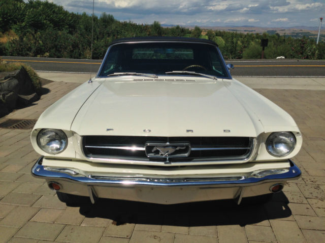 1965 White Ford Mustang