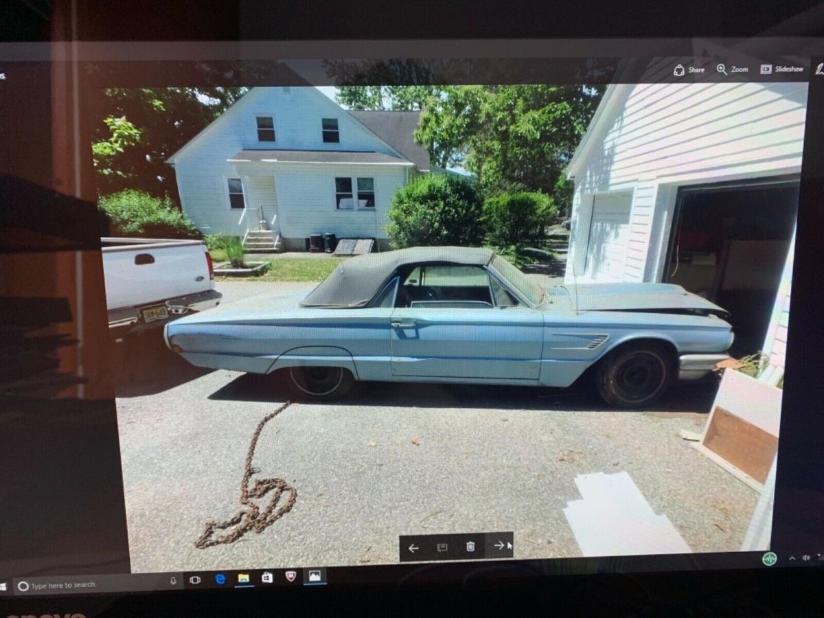 1965 Blue Ford Thunderbird Convertible