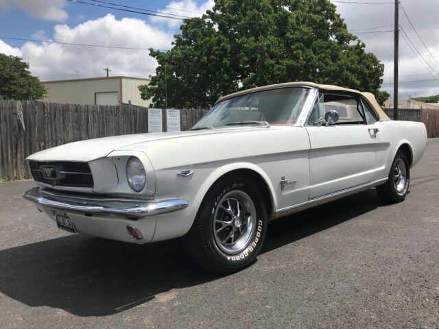 1965 White Ford Mustang Convertible