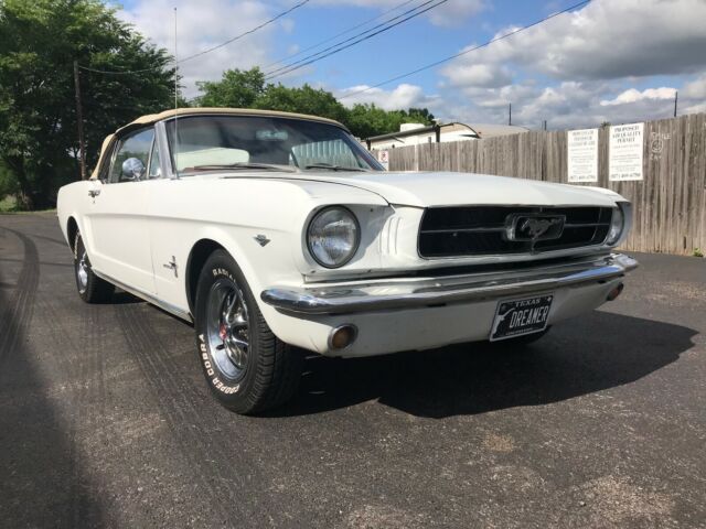 1965 White Ford Mustang Convertible