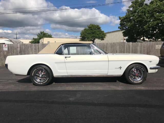 1965 White Ford Mustang Convertible