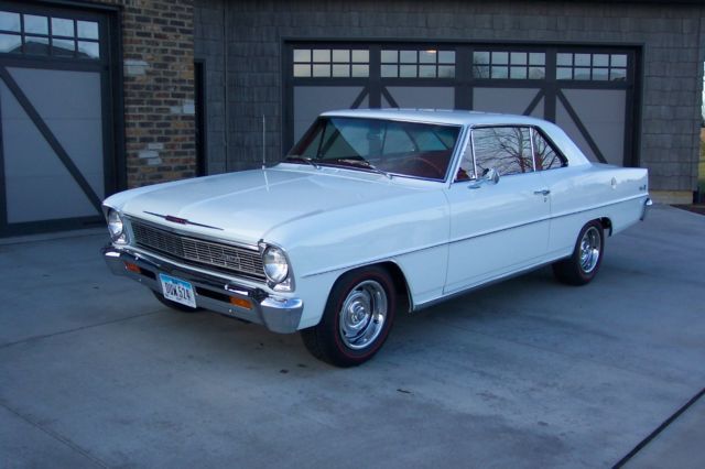 1966 White Chevrolet Nova Coupe