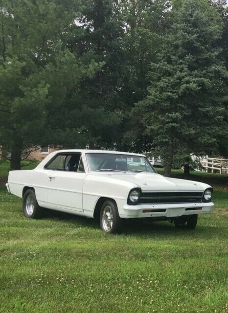 1966 White Chevrolet Nova Coupe
