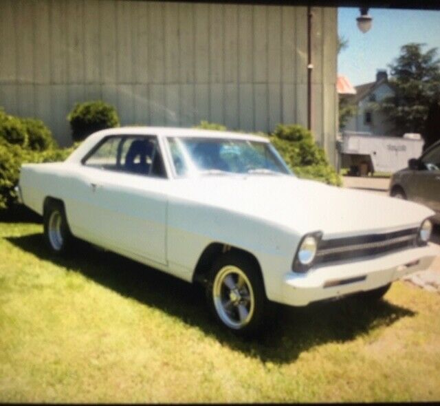 1966 White Chevrolet Nova Coupe