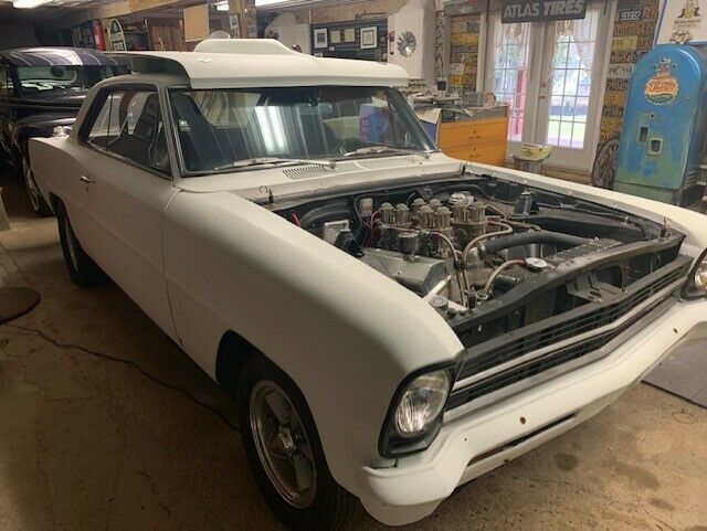 1966 White Chevrolet Nova Coupe
