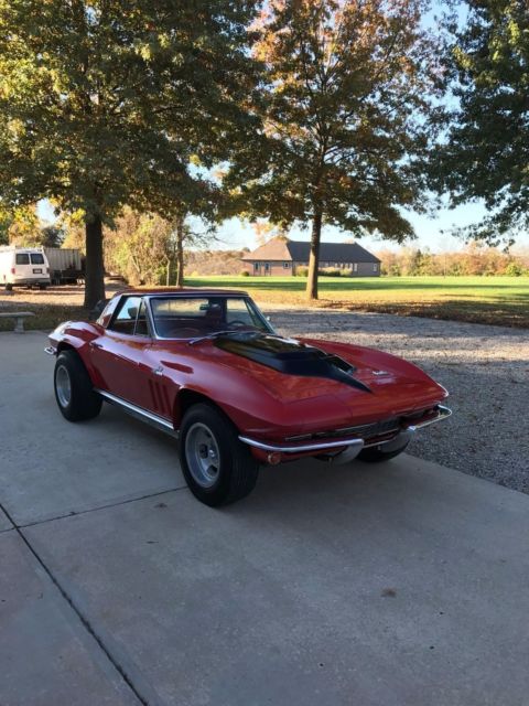1966 Red Chevrolet Corvette Convertible