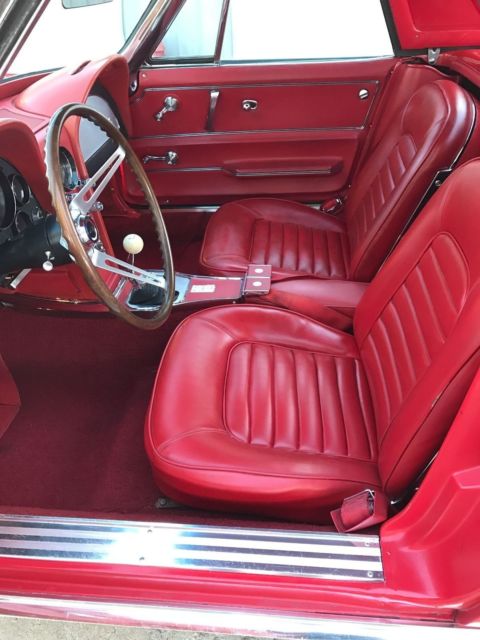 1966 Red Chevrolet Corvette Convertible
