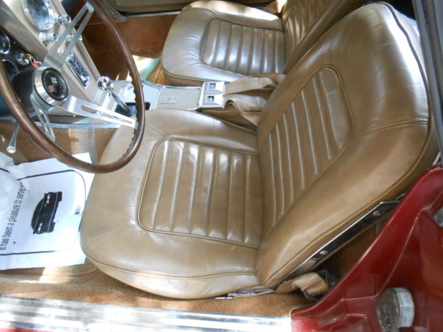 1966 Maroon Chevrolet Corvette Convertible