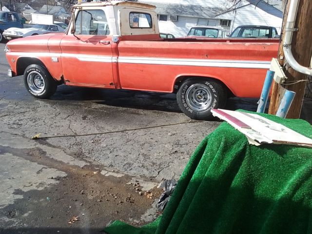 1966 Orange Chevrolet C-10 Standard Cab Pickup