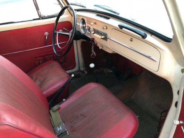 1966 White Volkswagen Beetle - Classic