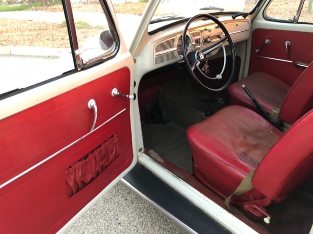 1966 White Volkswagen Beetle - Classic