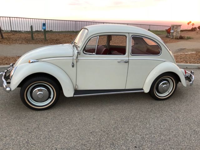 1966 White Volkswagen Beetle - Classic