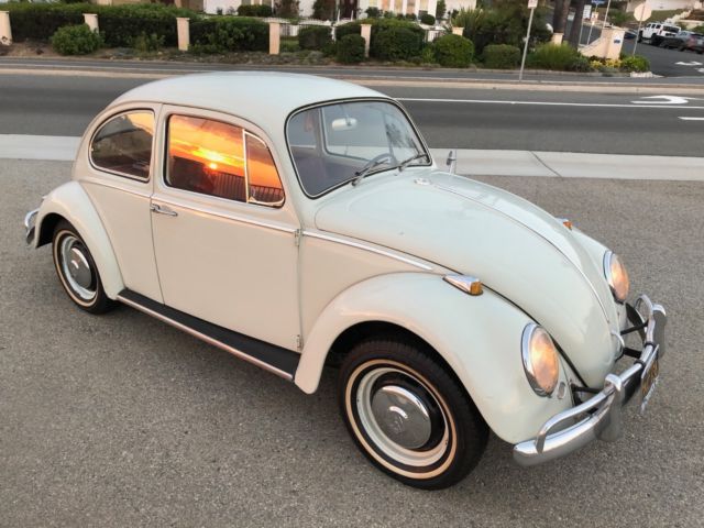 1966 White Volkswagen Beetle - Classic